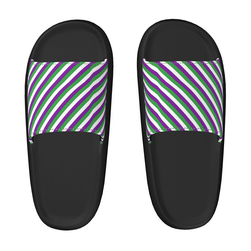 Pillow Slider - Purple, Green, White