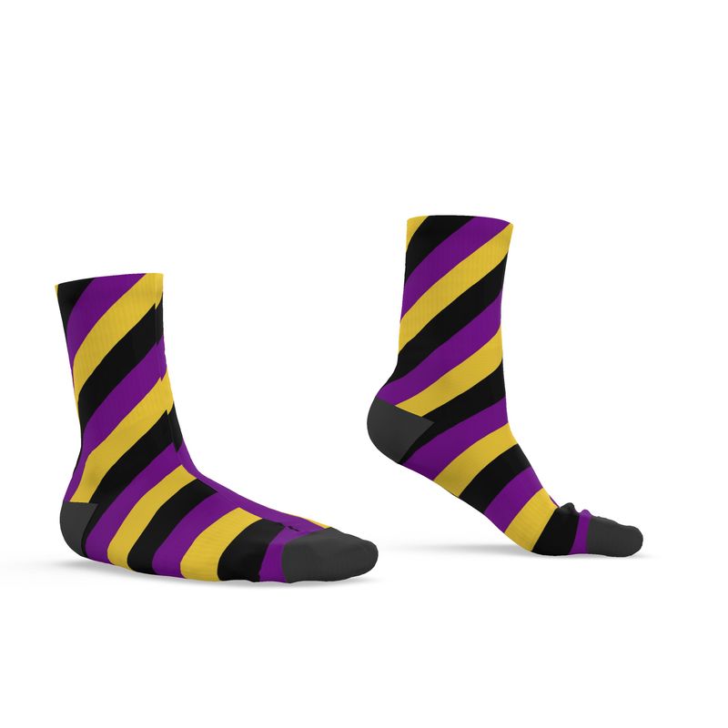 Socks - Black, Purple, Yellow