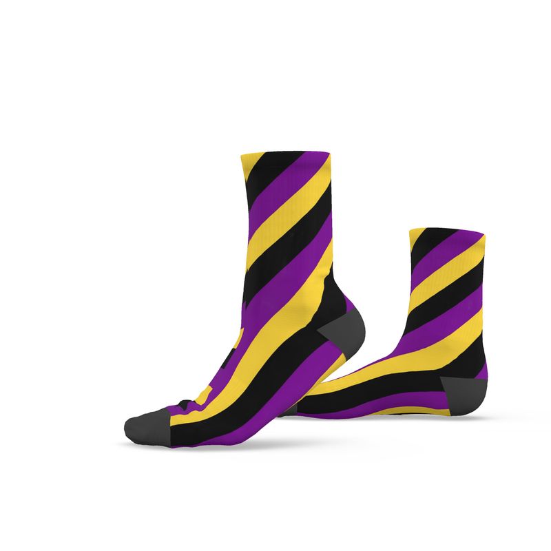 Socks - Black, Purple, Yellow