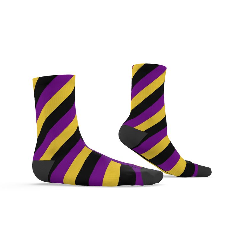Socks - Black, Purple, Yellow