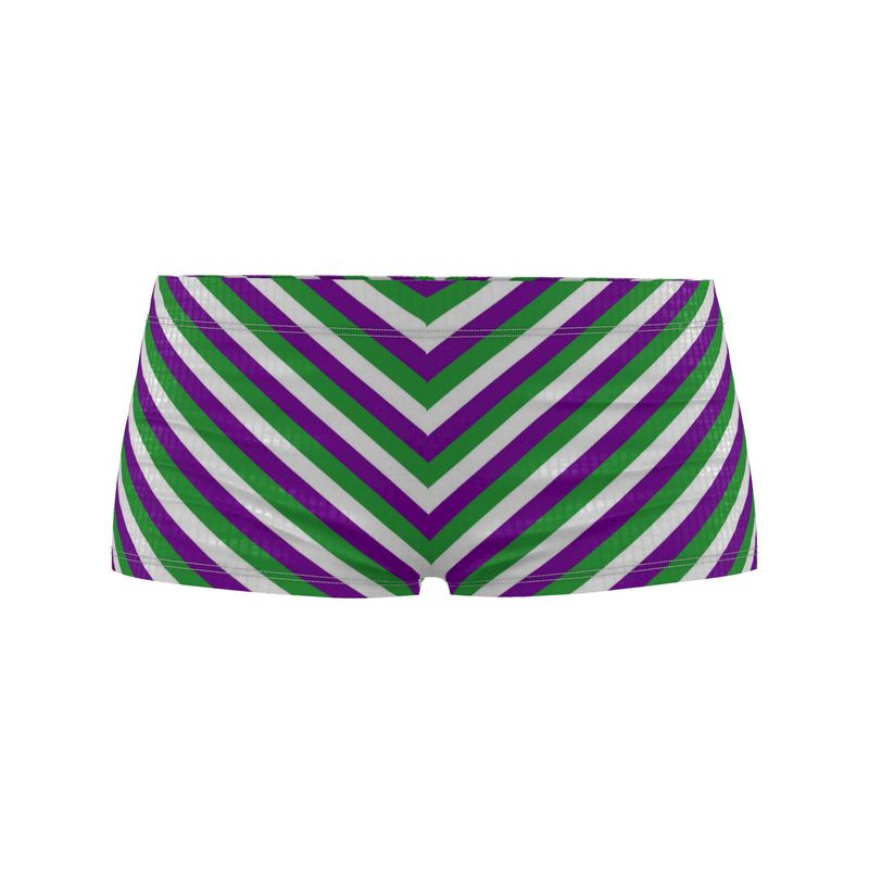 Hot Pants - Purple, Green, White