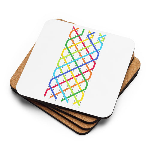 Cork-back coaster - Grandsire Triples (Grid) – Home & Garden