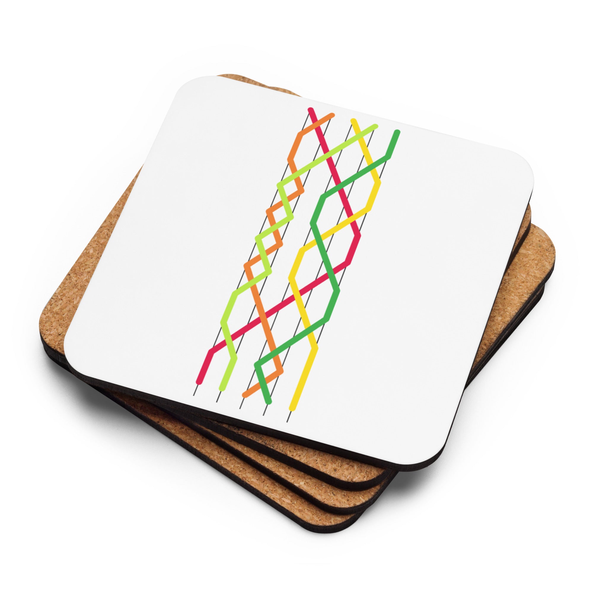 Cork-back coaster - St Simon's Bob Doubles (Grid) – Home & G