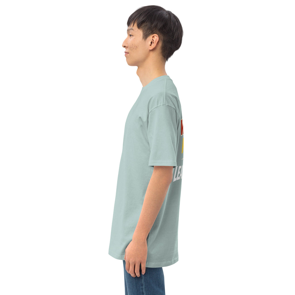 Men’s premium heavyweight tee - Wrong Kind of Learner (Back 
