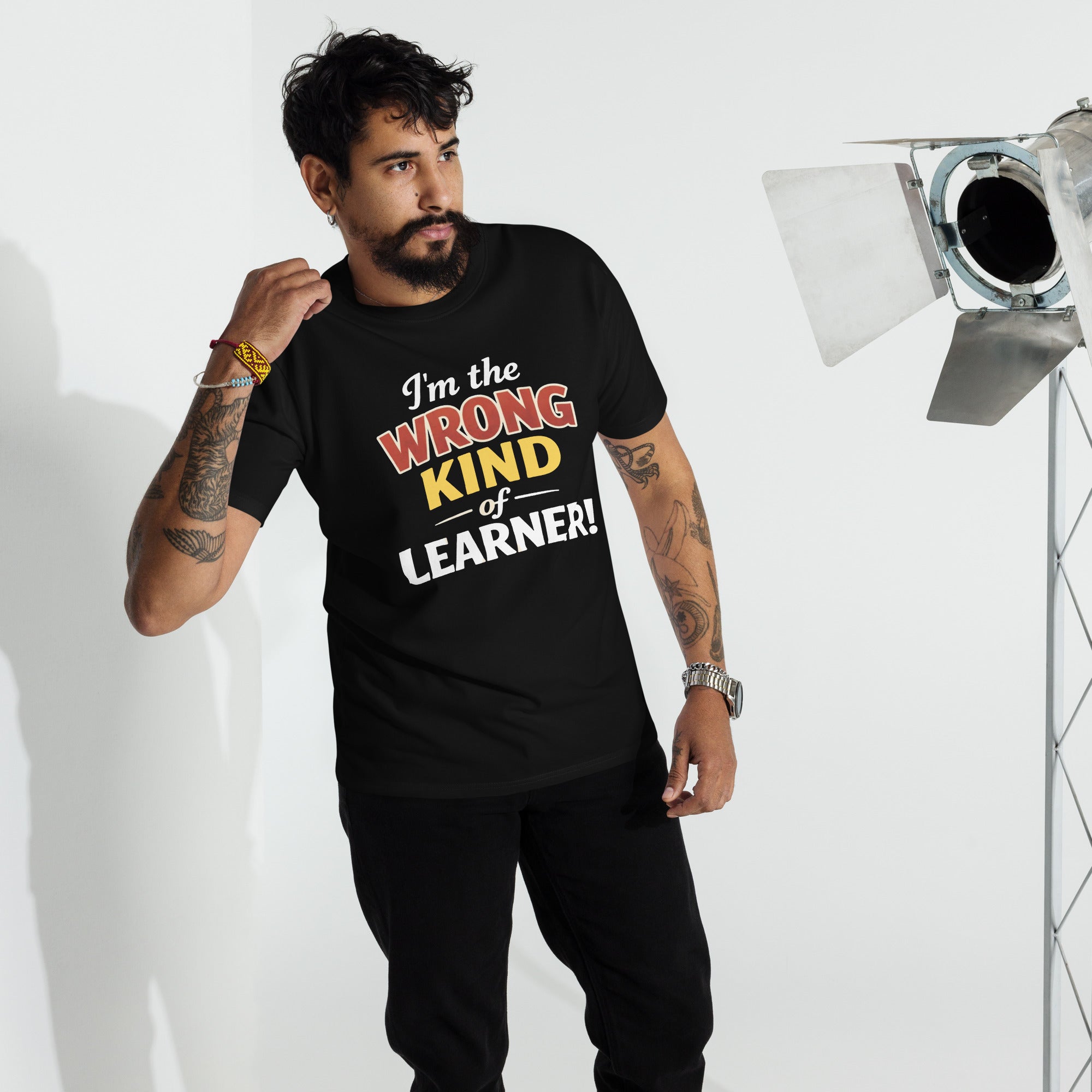 Men’s premium heavyweight tee - Wrong Kind of Learner – Appa