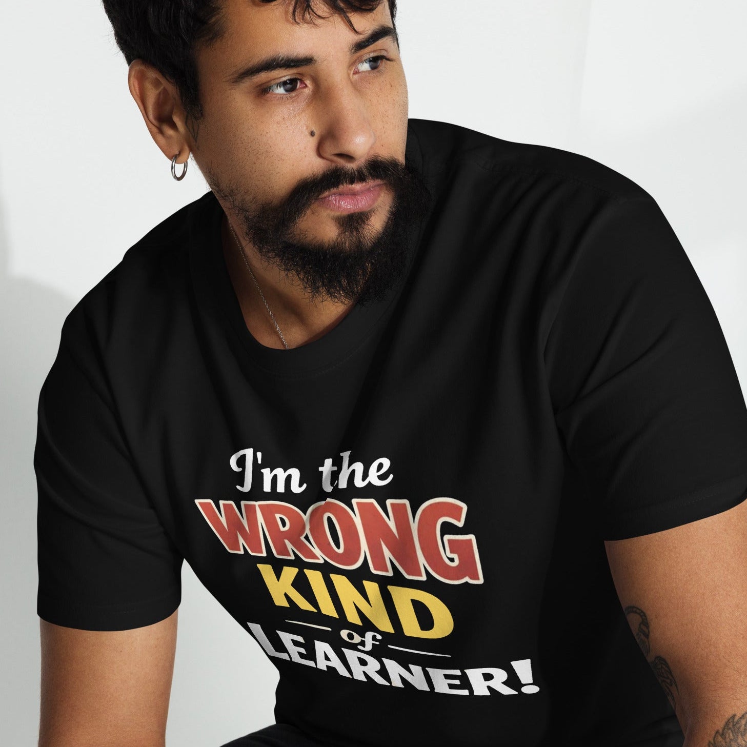 Men’s premium heavyweight tee - Wrong Kind of Learner – Appa