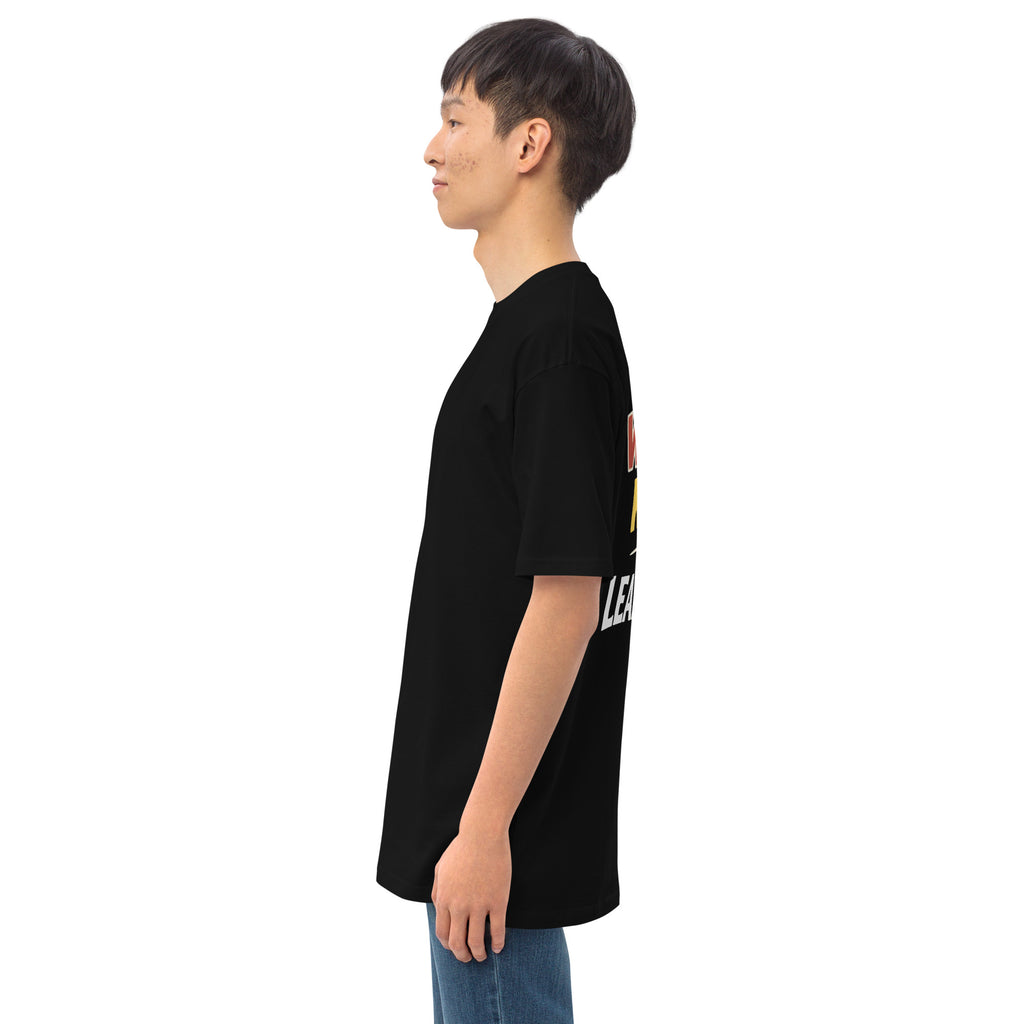 Men’s premium heavyweight tee - Wrong Kind of Learner (Back 