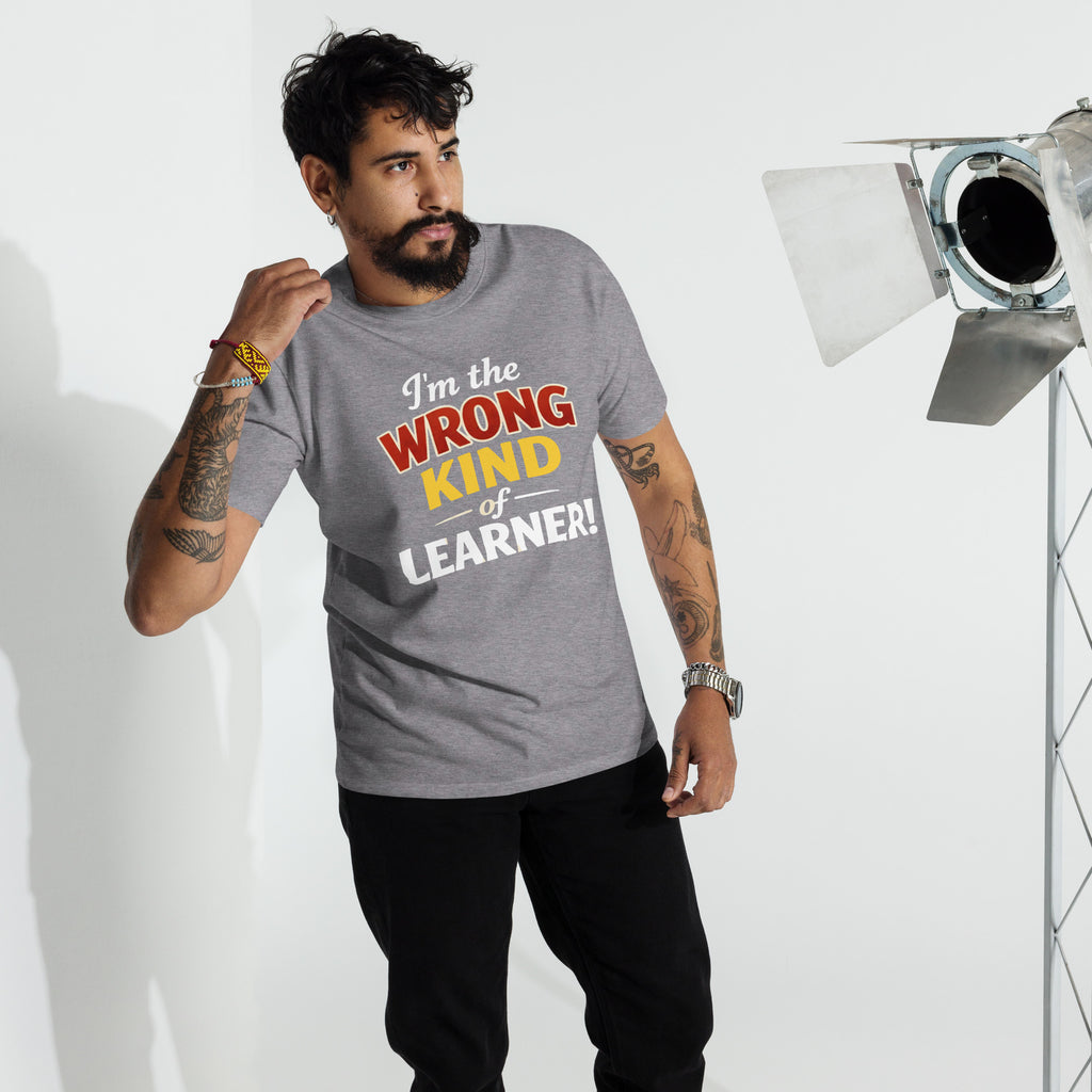 Men’s premium heavyweight tee - Wrong Kind of Learner – Appa