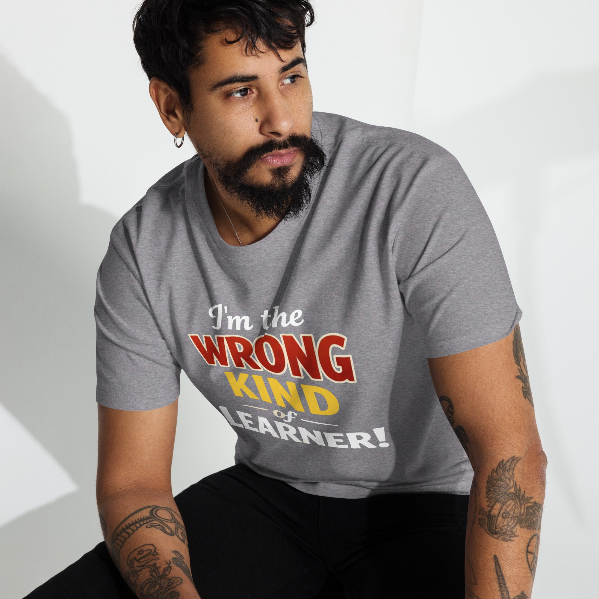 Men’s premium heavyweight tee - Wrong Kind of Learner – Appa