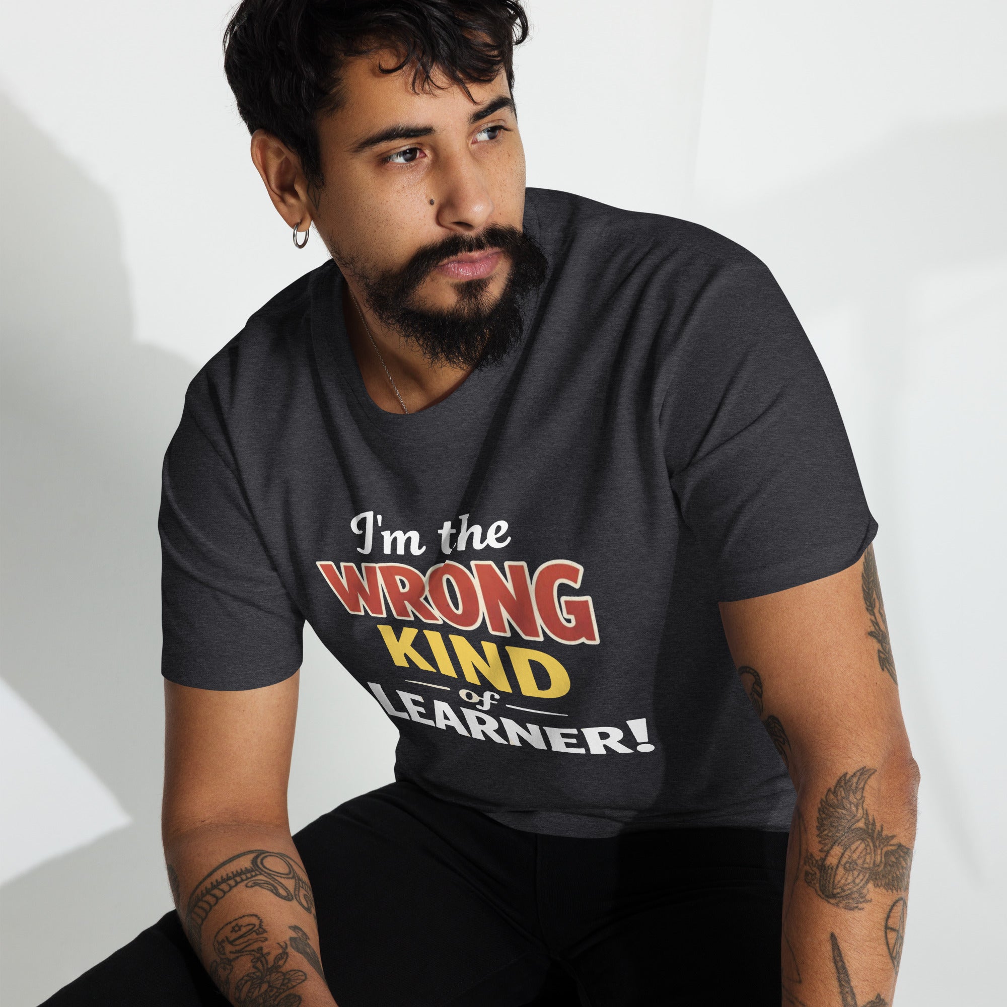 Men’s premium heavyweight tee - Wrong Kind of Learner – Appa