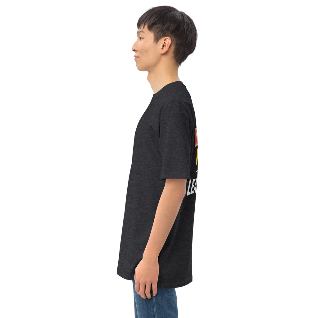 Men’s premium heavyweight tee - Wrong Kind of Learner (Back 