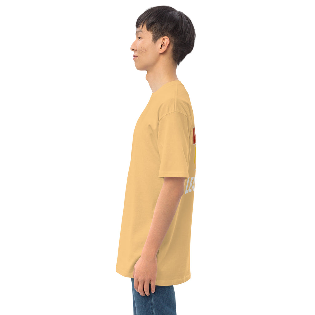 Men’s premium heavyweight tee - Wrong Kind of Learner (Back 