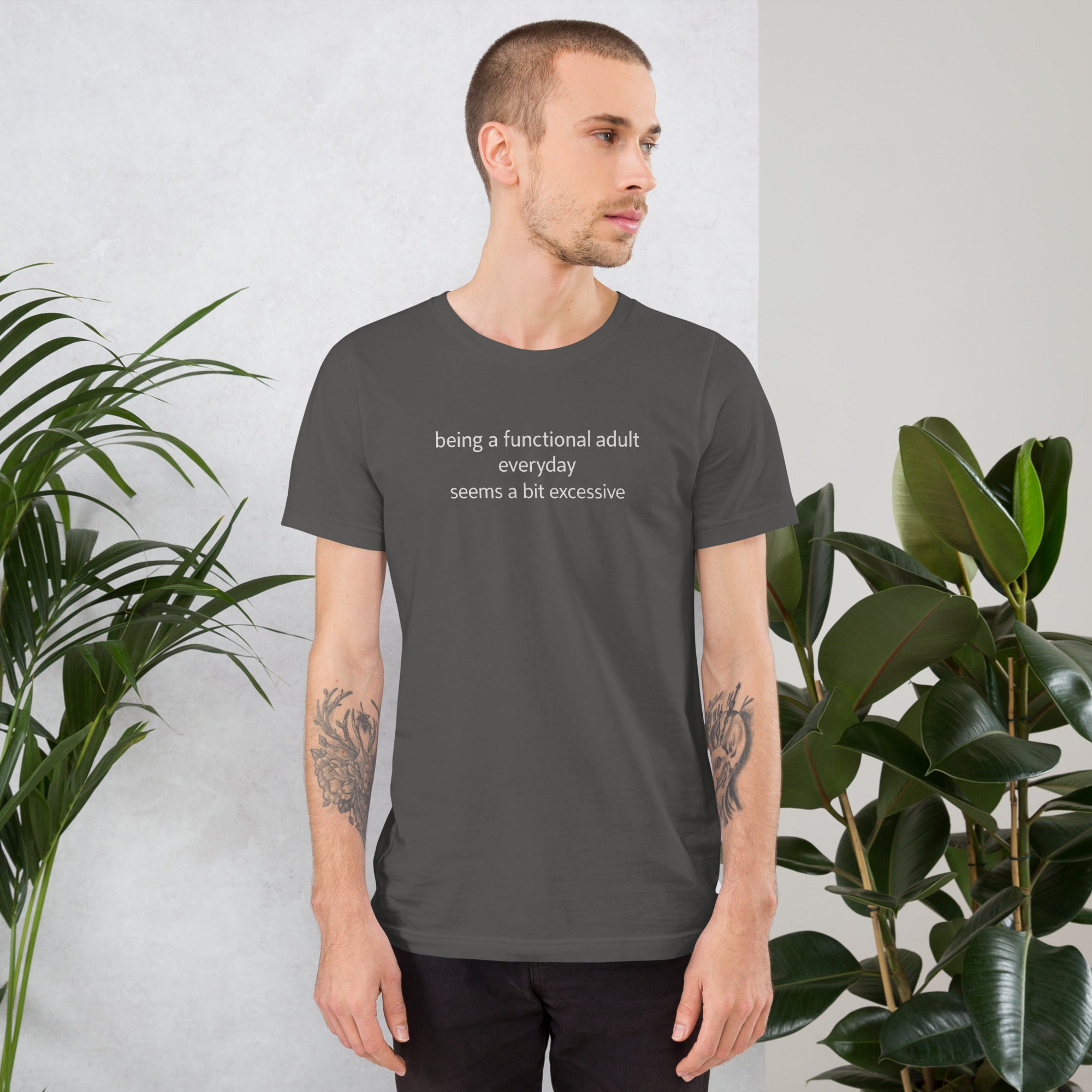 Unisex t-shirt - A Bit Excessive – Apparel & Accessories > C