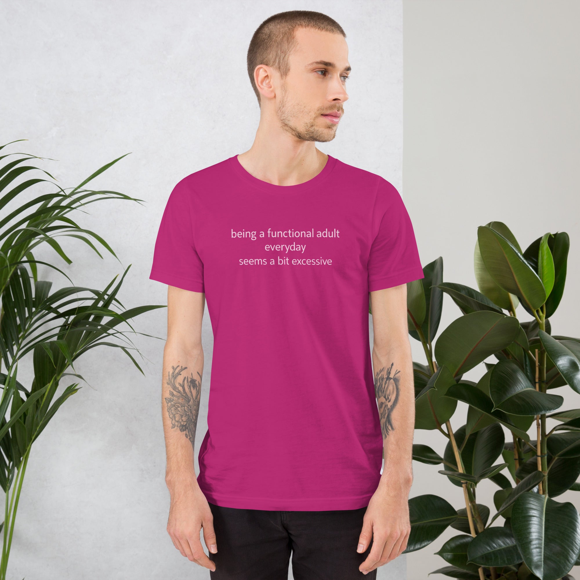 Unisex t-shirt - A Bit Excessive – Apparel & Accessories > C
