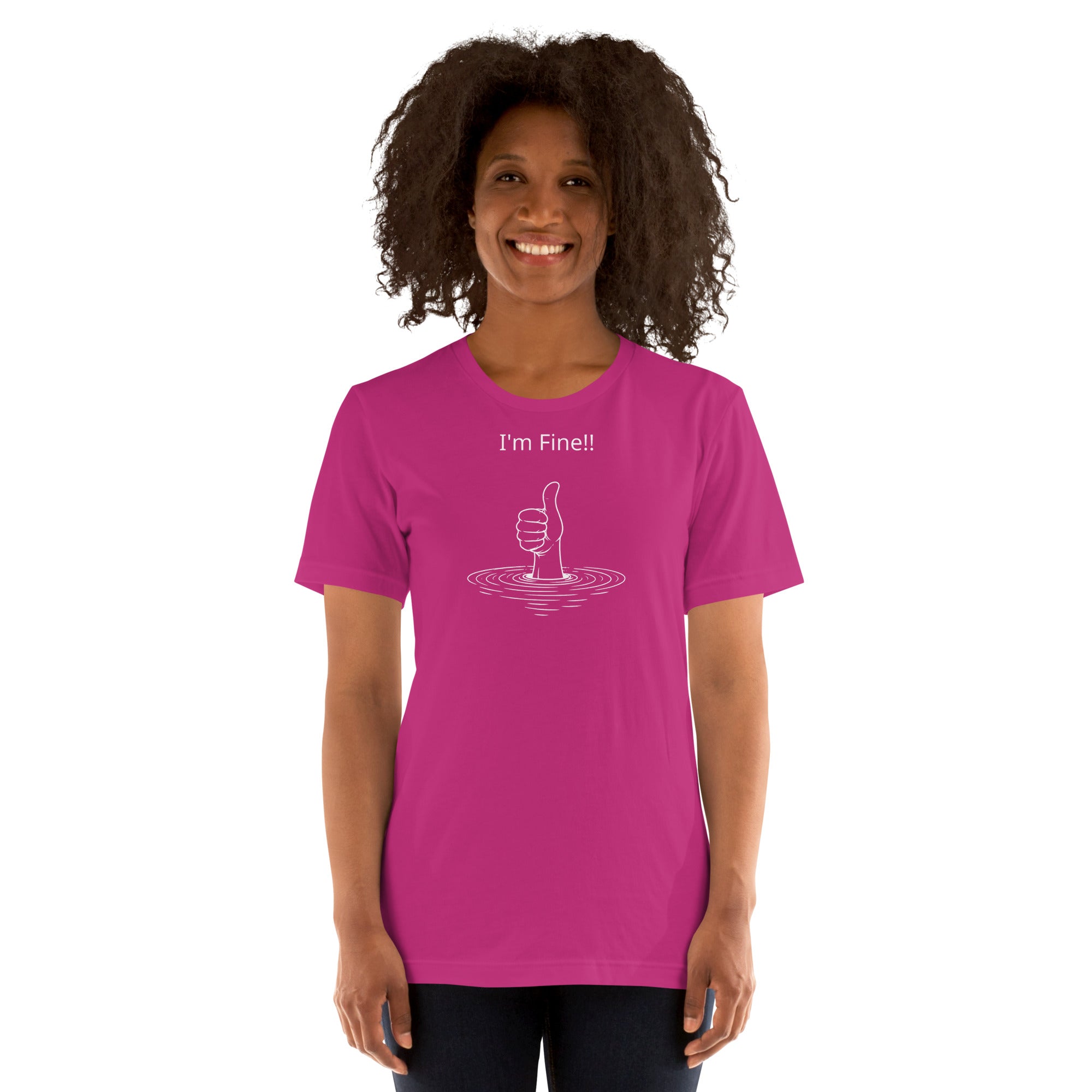 Unisex t-shirt - I'm Fine! – Apparel & Accessories > Clothin