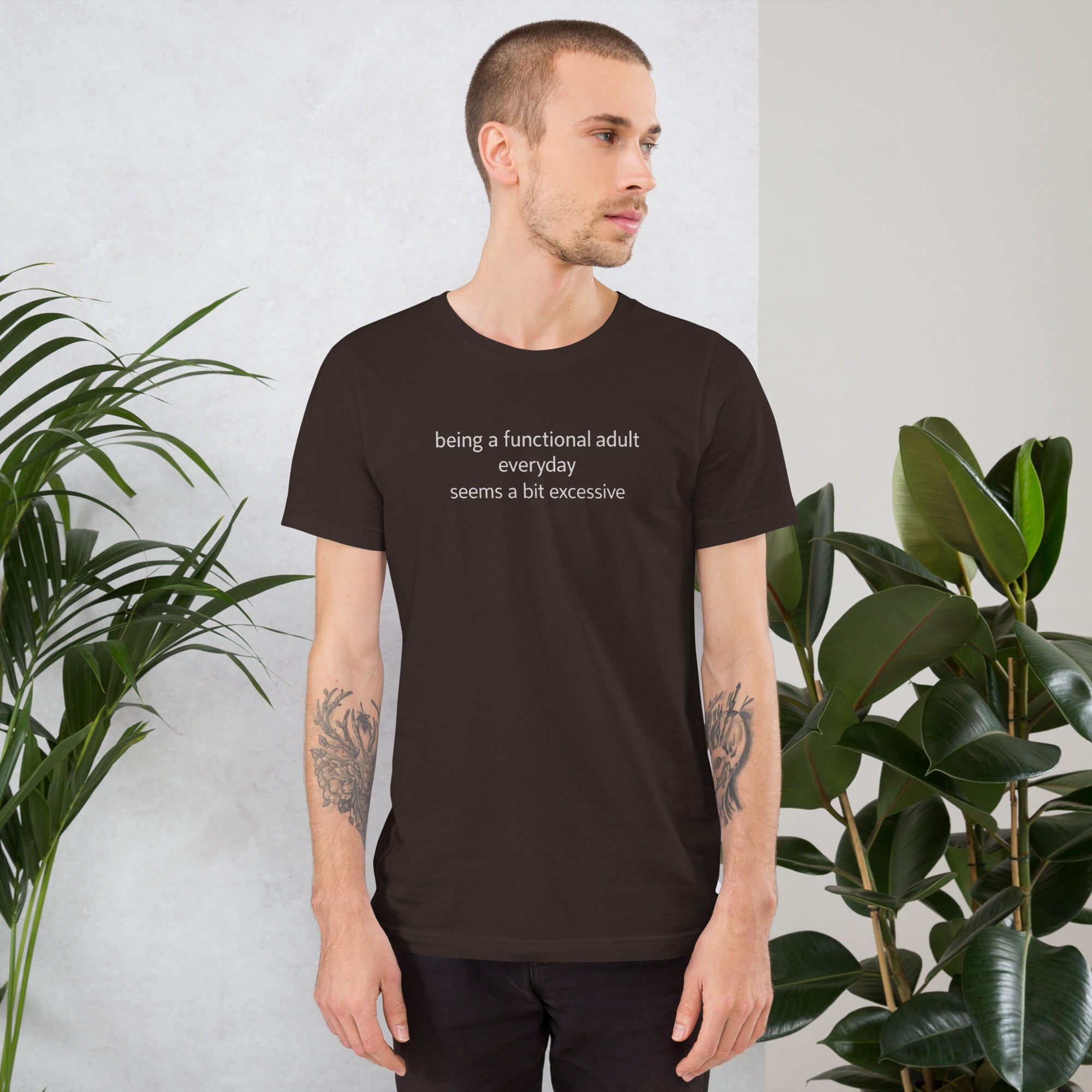 Unisex t-shirt - A Bit Excessive – Apparel & Accessories > C