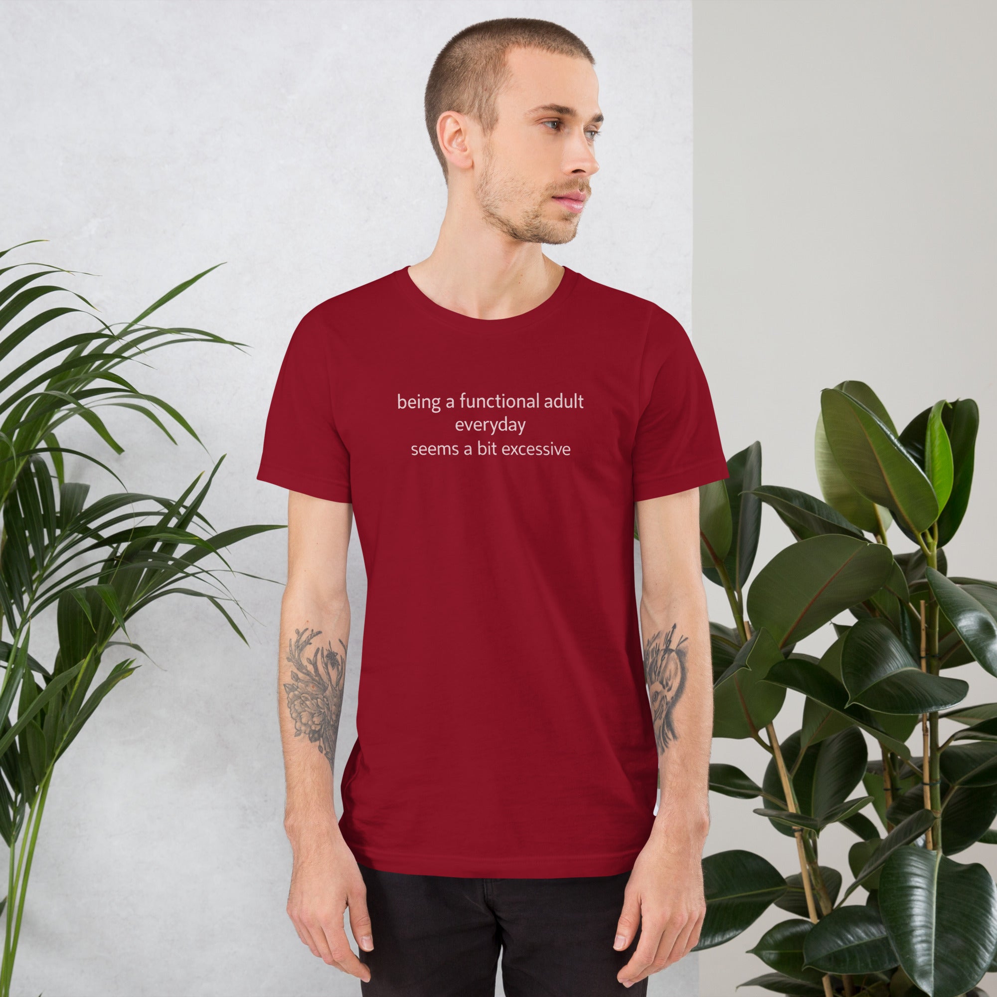 Unisex t-shirt - A Bit Excessive – Apparel & Accessories > C