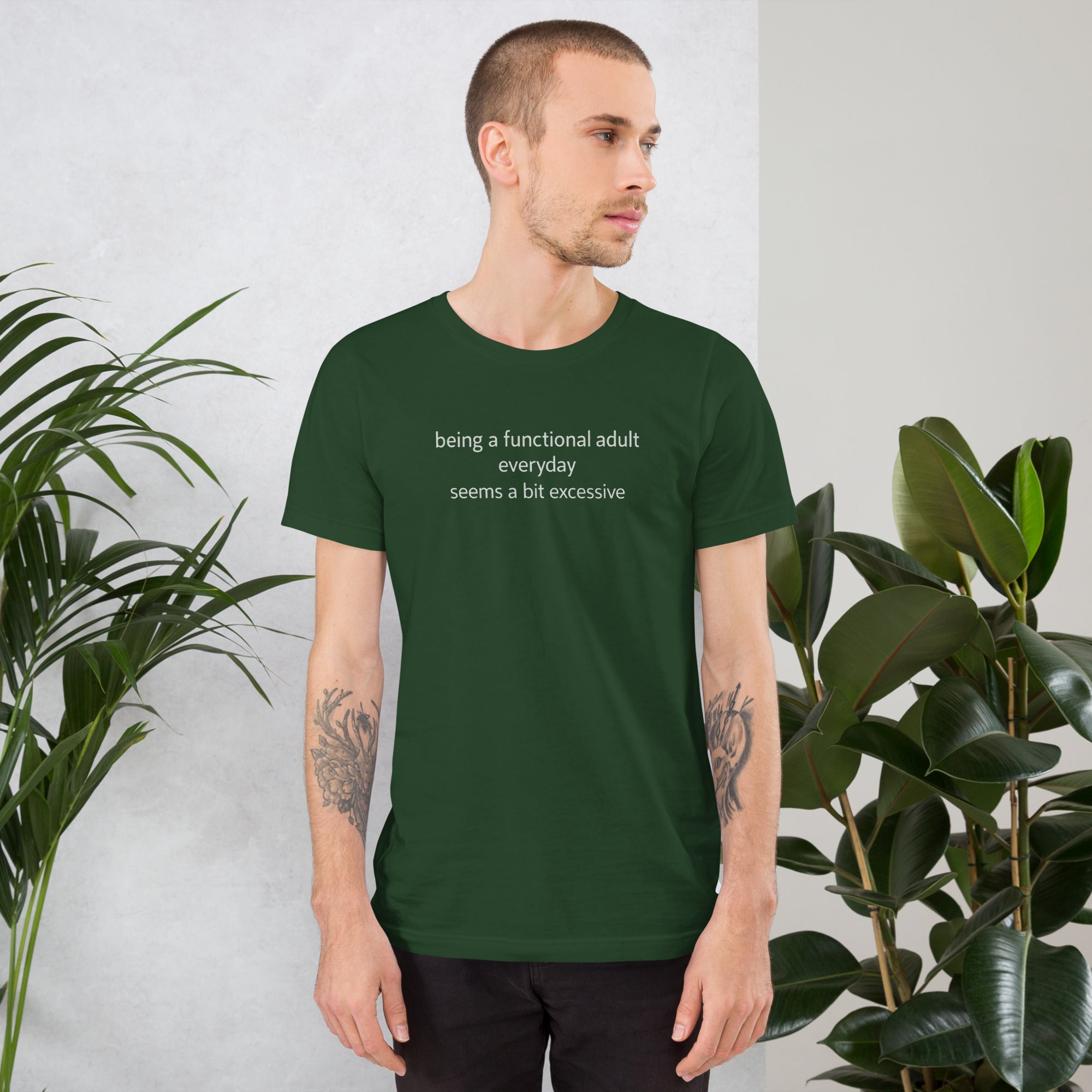 Unisex t-shirt - A Bit Excessive – Apparel & Accessories > C