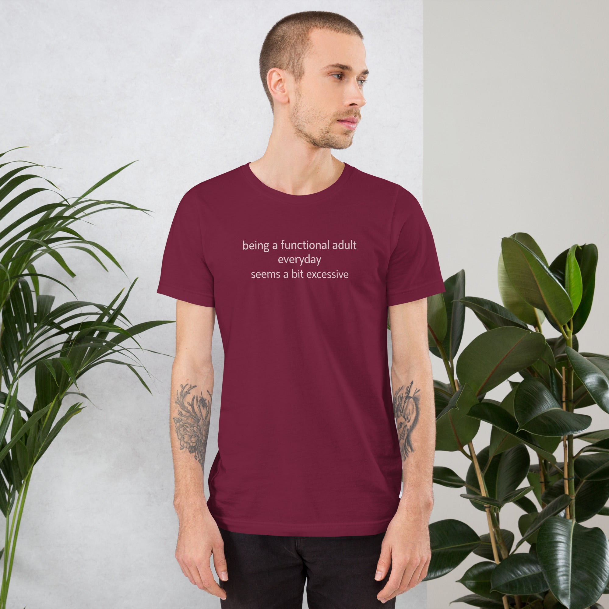 Unisex t-shirt - A Bit Excessive – Apparel & Accessories > C