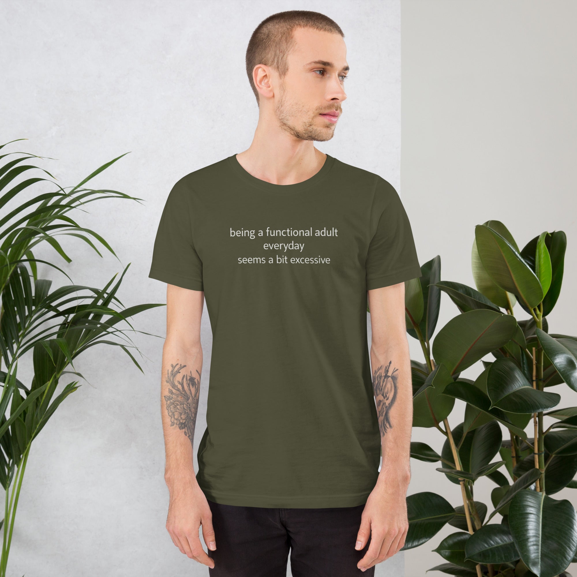Unisex t-shirt - A Bit Excessive – Apparel & Accessories > C