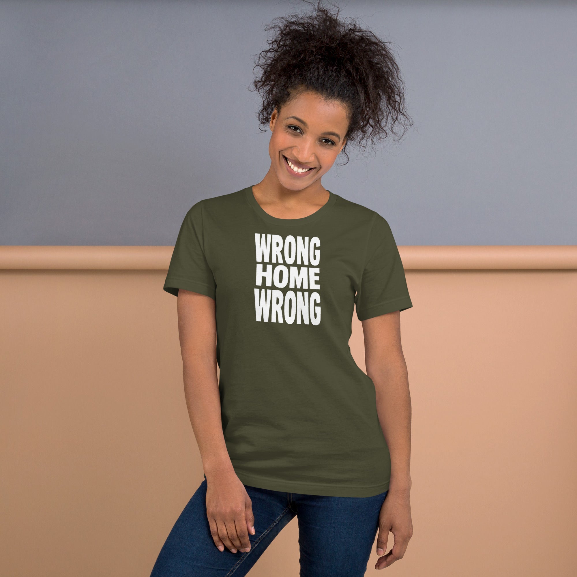 Unisex t-shirt - Wrong Home Wrong – Apparel & Accessories > 