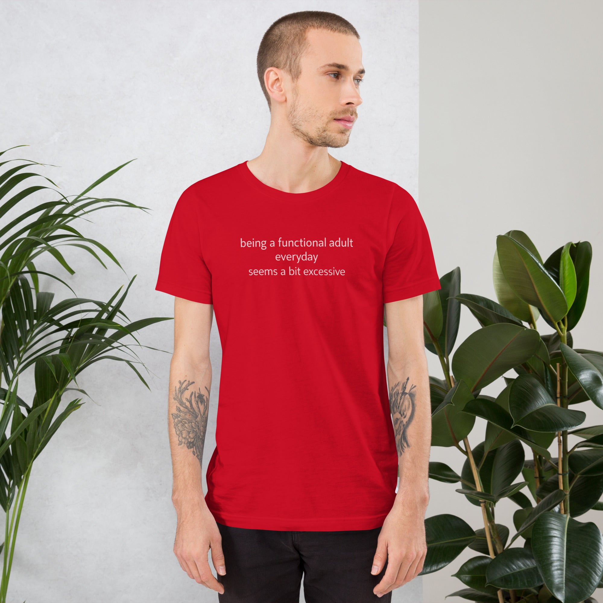 Unisex t-shirt - A Bit Excessive – Apparel & Accessories > C