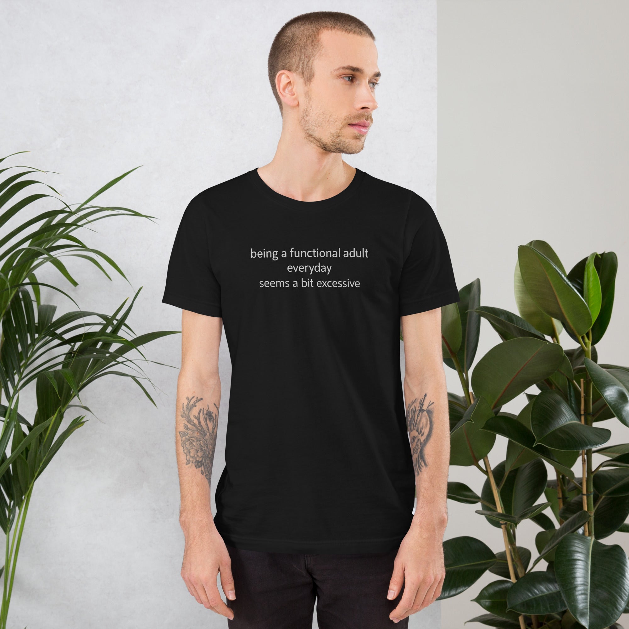 Unisex t-shirt - A Bit Excessive – Apparel & Accessories > C